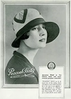 Hemp: Advert for Peacock hats 1928