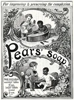 Soaps: Advert for Pears Soap 1885
