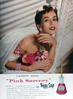 Nail: Advertisement for Peggy Sage nail varnish