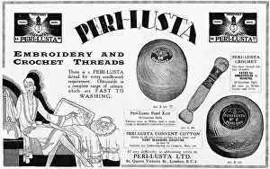 The Kathleen Fare Collection: advert for Peri-Lusta cotton threads