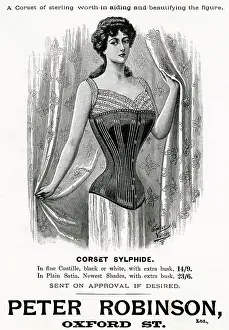 Sylphide: Advert for Peter Robinson corsets 1900