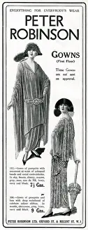 Georgette: Advert for Peter Robinson gowns 1924