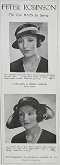 Advertisment: Advertisement for Peter Robinson, New hats for Spring