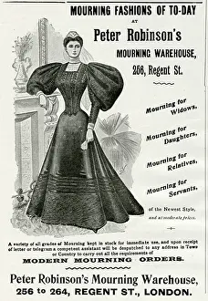 Sleeve: Advert for Peter Robinson's mourning clothing 1896
