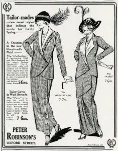 Mades: Advert for Peter Robinson's tailor -mades 1913