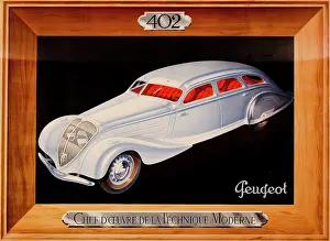 Peugeot: Advertisement for Peugeot 402 car
