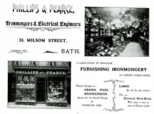 Furnishing: Advert for Phillips & Pearce, Ironmongers, Bath