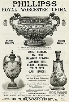Embossed: Advert for Phillips's china 1890