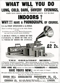 Advert for Phonograph 1900