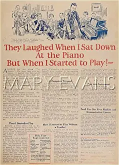 Laughed: ADVERT/PIANO PLAYER