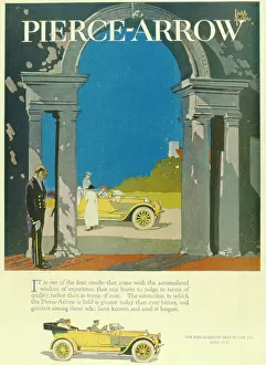 Footman: Advertisement for the Pierce-Arrow motor car