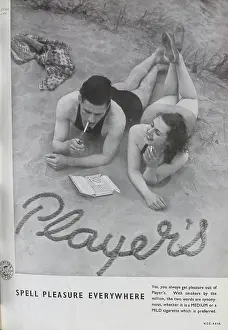 Sunbathers: Advert for Player's cigarettes