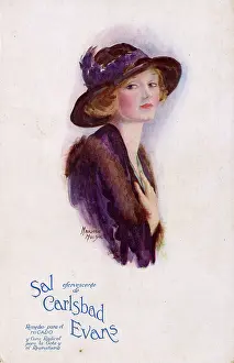 Salts: Advertisement on a postcard, Evans Carlsbad Salts
