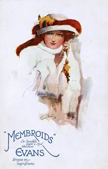 Pharmaceuticals: Advertisement on a postcard, Evans Membroids