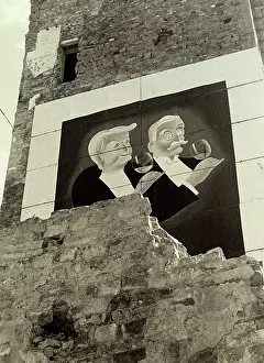 Affixed: An advertising poster affixed to