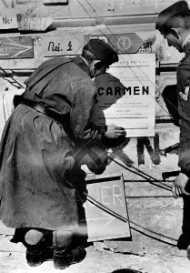 Announcing: Advertising poster of the opera Carmen in