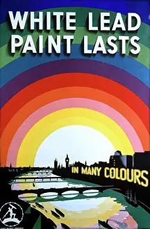 Lasts: Advertising poster, White Lead Paint Lasts