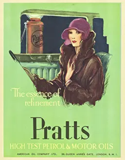 Essence: Advertisement for Pratts petrol and motor oils