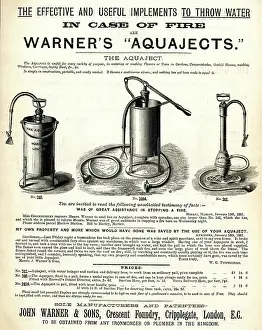 Cripplegate: Advertising publicity leaflet, Warner's Aquajects