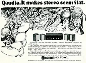 Stereo: Advertisement for Qaudio music system