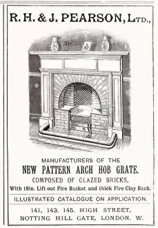 Grate: Advert for R. H. & J. Pearson Ltd - hob grates 1900