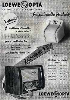 Technics: advertising, radio set, Lowew Opta, advertisement