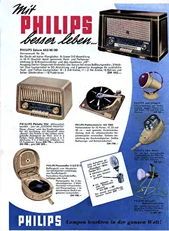 Technics: advertising, radio set, Philips, advertisement