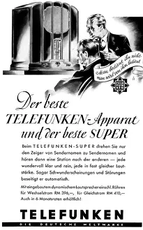 Telefunken: advertising, radio, Telefunken, advert
