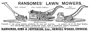 Ransomes: Advert for Ransomes lawn mowers 1883