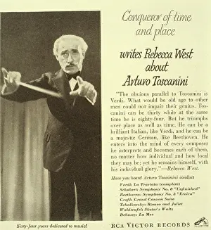 Arturo: Advertisement for RCA Victor, featuring Toscanini