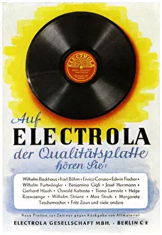 Shellac: advertising, records, Electrola, advert, March
