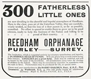 Funds: Advertisement for Reedham Orphanage, Purley