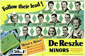 Shilling: Advert, De Reszke Minors cigarettes