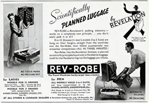 Unpacking: Advert for Revelation suitcases 1939