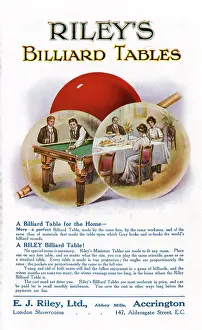 Billiard: Advert for Riley's Billiard Tables 1900