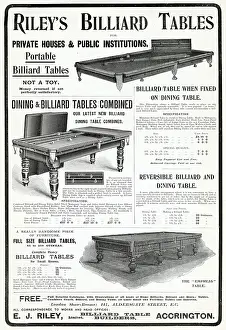 Rileys: Advert for Riley's Billiard Tables 1903