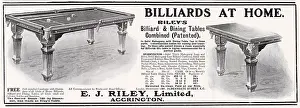 Rileys: Advert for Riley's Billiard Tables 1904