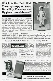Washable: Advertisement for Robbialac paint