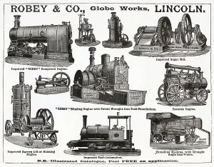 Robey: Advert for Robey & Co of Lincoln 1885