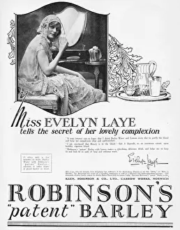 Laye: Advert for Robinson's Barley water, 1926 featuring