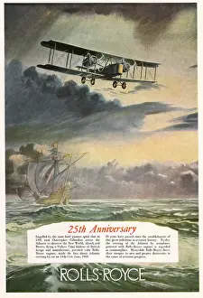 Sails: Advert, Rolls-Royce, Vickers Vimy biplane