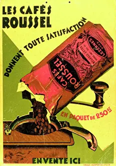 Grinder: Advertisement for Roussel coffee