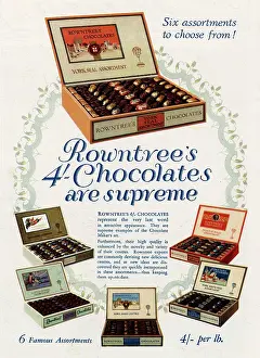 Rowntree: Advert for Rowntree's chocolates 1928