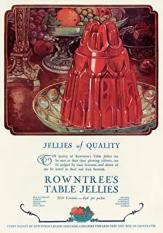 Jellies: Advert for Rowntree's table jellies 1927