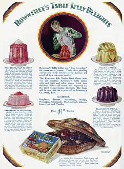 Blackberry: Advert for Rowntree's table jelly delights 1928