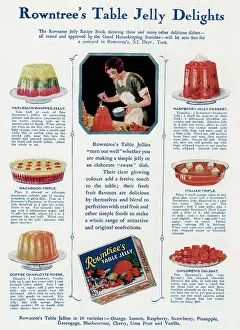 Whipped: Advert for Rowntree's table jelly delights 1928