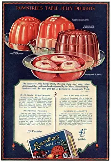 Pommes: Advert for Rowntree's table jelly delights 1928