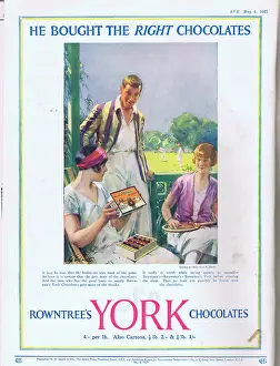 Rowntree: Advert for Rowntree's York Chocolates, 1927