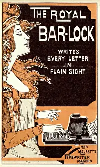 Typewriter: Advert, The Royal Bar-Lock typewriter