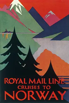 Advertisement for Royal Mail Line cruises to Norway